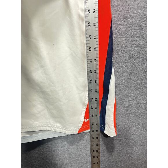 Y2K Nike Swim Trunks Mens Size XL White Red Blue Retro Drawstring Mesh Lined - Picture 4 of 7